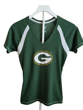 Green Bay Packers Lacy #27 NFL Majestic Women's T-Shirt Size S